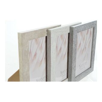 Fotolijsten DKD Home Decor Urban Kristal Grijs Beige Wit PS (19,5 x 2 x 24,7 cm) (3 Stuks)