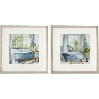 Schilderij DKD Home Decor Toiletten (2 stuks) (30 x 3 x 30 cm)