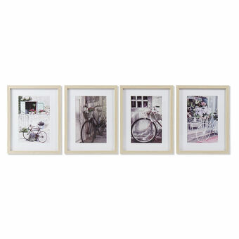 Schilderij DKD Home Decor S3018195 Fiets (35 x 2 x 45 cm) (4 Stuks)