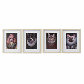 Schilderij DKD Home Decor dieren (35 x 2 x 45 cm) (4 Stuks)