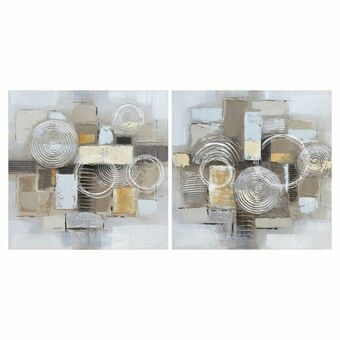 Schilderij DKD Home Decor Abstract (60 x 3 x 60 cm) (2 pcs)