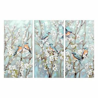 Schilderij DKD Home Decor S3018309 Orientaals Vogels (60 x 3 x 120 cm)