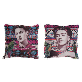 Kussen DKD Home Decor Frida Kahlo Multicolour Polyester (2 pcs) (45 x 10 x 45 cm)