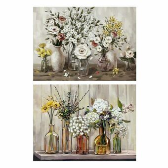 Schilderij DKD Home Decor Vaas (76 x 3 x 101 cm) (2 Stuks)