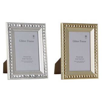 Fotolijsten DKD Home Decor Kristal Ziverachtig Gouden PS (15 x 1,5 x 21 cm) (2 Stuks)