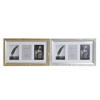 Fotolijsten DKD Home Decor Kristal Ziverachtig Gouden Helder PS Traditioneel (43 x 1,5 x 25 cm) (2 Stuks) (12 Stuks)