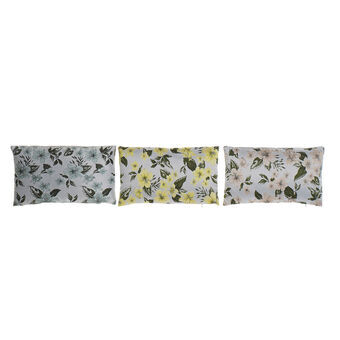 Kussen DKD Home Decor Jacquard Polyester Bloem (3 stuks) (50 x 10 x 30 cm)