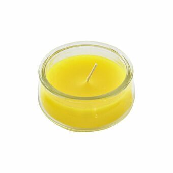 Kaars DKD Home Decor Citronella Kristal Geel (8 x 8 cm)