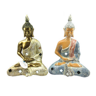 Decoratieve figuren DKD Home Decor Boeddha Hars (18.2 x 11 x 27 cm) (2 pcs)