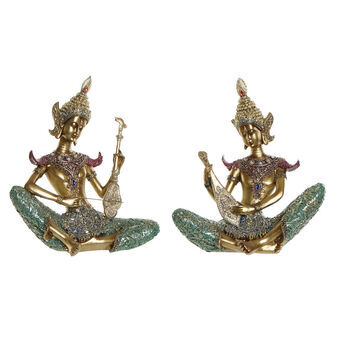 Decoratiefiguur DKD Home Decor Boeddha Resin (26 x 15 x 31 cm) (2 stuks)