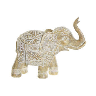 Decoratieve figuren DKD Home Decor Olifant Natuurlijk Hars (18 x 8 x 15 cm)