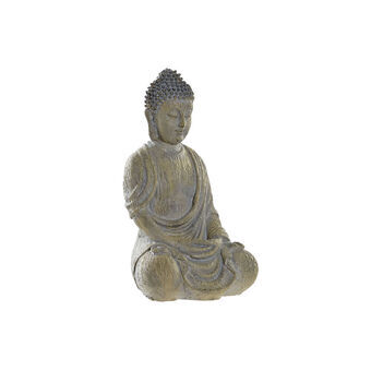 Decoratiefiguur DKD Home Decor Boeddha Resin Lichtgrijs (10 x 8 x 16 cm)