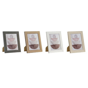 Fotolijsten DKD Home Decor Kristal Natuurlijk Bruin Donker grijs Ivoor PS (20 x 1,5 x 25 cm) (4 Stuks)