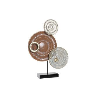 Decoratieve figuren DKD Home Decor Gouden Metaal Terra cotta Cirkels (38,7 x 9 x 52,7 cm)