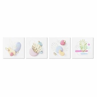 Schilderij DKD Home Decor Modern (40 x 1,8 x 40 cm) (4 Stuks)