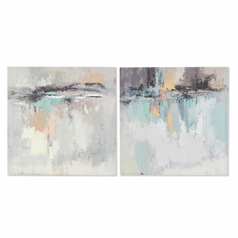 Schilderij DKD Home Decor Abstract Modern (60 x 2,5 x 60 cm) (2 Stuks)