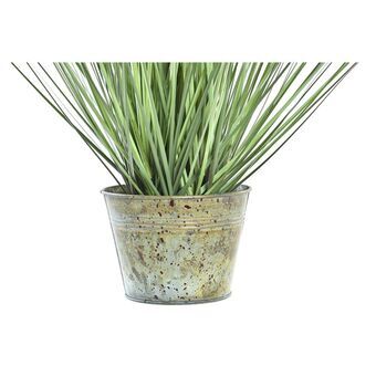 Decoratieve plant DKD Home Decor Kubus Groen Geel Blik PE (20 x 20 x 50 cm)