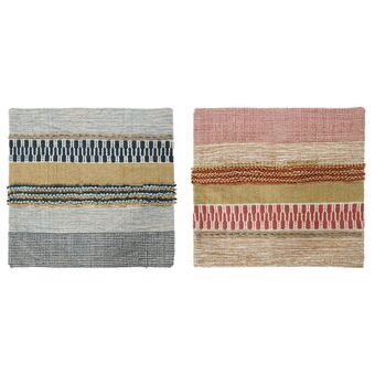 Kussenhoes DKD Home Decor Jute Multicolour Modern (2 Stuks) (60 x 1 x 60 cm)