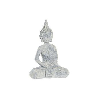 Decoratieve figuren DKD Home Decor Boeddha Hars Lichtgrijs (15 x 9 x 22 cm)