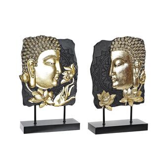 Decoratieve figuren DKD Home Decor Boeddha MDF Hars (22 x 8 x 34,5 cm) (2 Stuks)