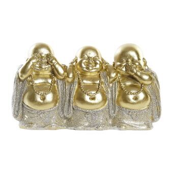 Decoratieve figuren DKD Home Decor Champagne Boeddha Hars (15 x 5 x 9 cm)