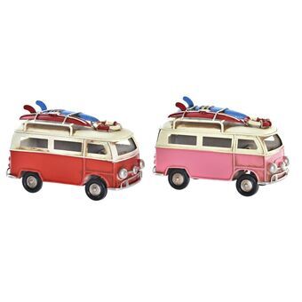 Decoratieve figuren DKD Home Decor Bus Voertuig Metaal (2 Stuks) (11 x 5 x 7 cm)