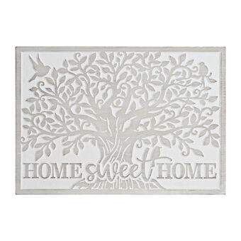 Wanddecoratie DKD Home Decor Natuurlijk MDF Wit Boho (40 x 1 x 28 cm)