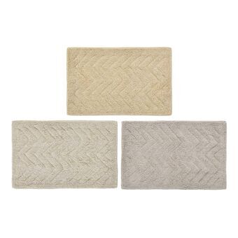 Badkleed DKD Home Decor Beige Katoen Wit Lichtbruin (60 x 40 x 1 cm) (3 Stuks)