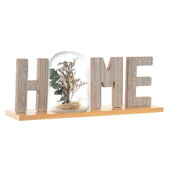 Decoratieve figuren DKD Home Decor Bloem Kristal Natuurlijk Geel Hout MDF (40 x 10 x 14 cm)