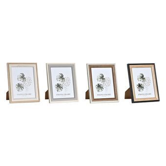 Fotolijsten DKD Home Decor Zwart Grijs Bruin Wit Tropisch Hout MDF (20 x 1,5 x 25 cm) (4 Stuks)