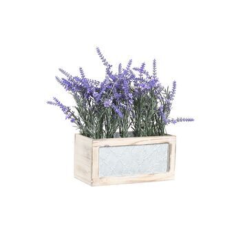 Decoratieve plant DKD Home Decor Metaal Hout Lila Plastic (33 x 15 x 35 cm)