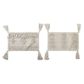 Kussenhoes DKD Home Decor Beige Franjes Boho (50 x 3 x 30 cm) (2 Stuks)