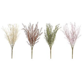 Decoratieve plant DKD Home Decor Rood Beige Metaal Groen Licht Roze PE (15 x 15 x 49 cm) (4 Stuks)