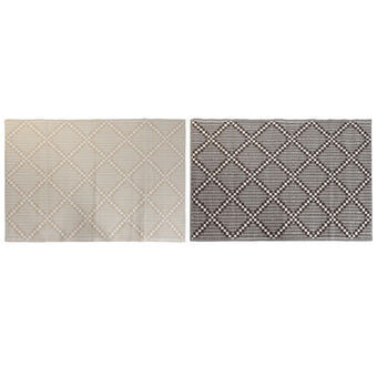 Tapijt DKD Home Decor Beige Bruin Wit Polypropyleen (2 Stuks) (120 x 180 x 1 cm)