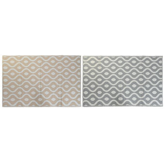 Tapijt DKD Home Decor Grijs Beige Wit Polypropyleen (2 Stuks) (120 x 180 x 1 cm)