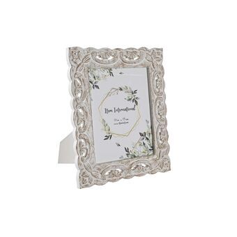 Fotolijsten DKD Home Decor Kristal Wit Hout MDF Shabby Chic (30 x 1,5 x 35 cm)