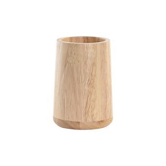 Tandenborstelhouder DKD Home Decor Natuurlijk Rubberwood (8 x 8 x 11 cm)