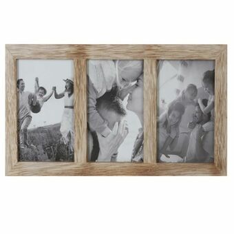 Fotolijsten DKD Home Decor Kristal Natuurlijk Berg Hout MDF (35 x 1,2 x 18 cm)