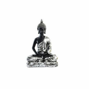 Decoratieve figuren DKD Home Decor Ziverachtig Zwart Boeddha Hars Orientaals (25 x 14 x 37,5 cm)