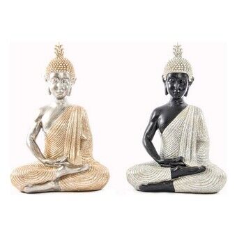 Decoratieve figuren DKD Home Decor Boeddha Hars Glanzend (18 x 10,5 x 26 cm) (2 Stuks)