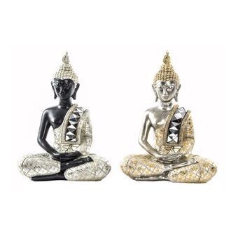 Decoratieve figuren DKD Home Decor Boeddha Hars Orientaals (25 x 14 x 34 cm) (2 Stuks)