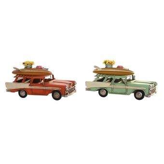 Decoratieve figuren DKD Home Decor Metaal Oranje Groen Plastic Vintage (16,5 x 7,5 x 8,5 cm) (2 Stuks)