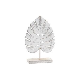 Decoratieve figuren DKD Home Decor Bruin Wit Bamboe Tropisch Hout MDF Blad van een plant (17 x 6 x 27 cm)