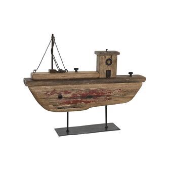 Decoratieve figuren DKD Home Decor Verouderde afwerking Metaal Bruin Barco (38 x 8 x 30 cm)