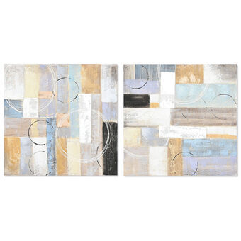 Schilderij DKD Home Decor Abstract Modern (60 x 3 x 60 cm) (2 Stuks)