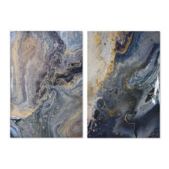 Schilderij DKD Home Decor Abstract Modern Coating (60 x 2,5 x 90 cm) (2 Stuks)