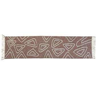 Tapijt DKD Home Decor Roze Terra cotta Wit Franjes Stads (60 x 240 x 1 cm)