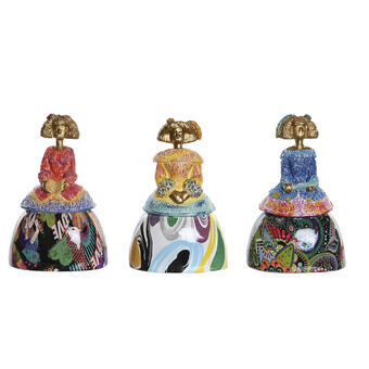 Decoratieve figuren DKD Home Decor Hars Multicolour Modern (11,5 x 8,5 x 17 cm) (3 Stuks)