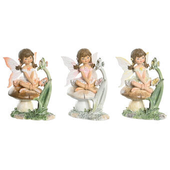 Decoratieve figuren DKD Home Decor Hars Multicolour Fee Shabby Chic (10,5 x 8,5 x 14 cm) (3 Stuks)