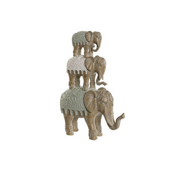 Decoratieve figuren Home ESPRIT Wit Olifant Koloniaal 24,5 x 9,5 x 35 cm